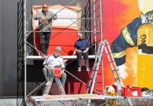 Gilching in Farbe: Graffiti-Kunst am Feuerwehrhaus